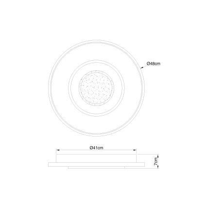 Globo - LED Plafon ściemnialny LED/36W/230V 2700-6000K + Pilot zdalnego sterowania