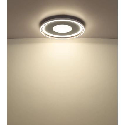 Globo - ściemnialna lampa sufitowa LED/60W/230V 2700-6000K śr. 59 cm biała/kremowa + pilot zdalnego sterowania