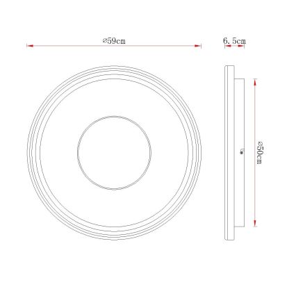 Globo - ściemnialna lampa sufitowa LED/60W/230V 2700-6000K śr. 59 cm biała/kremowa + pilot zdalnego sterowania
