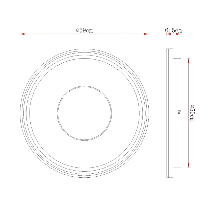Globo - ściemnialna lampa sufitowa LED/60W/230V 2700-6000K śr. 59 cm biała/kremowa + pilot zdalnego sterowania