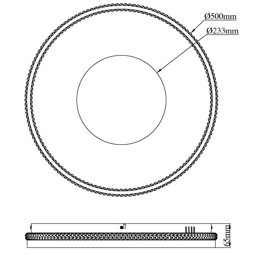 Globo - Ściemnialna lampa sufitowa LED/40W/230V 2700-6500K Ø 50,5 cm + zdalne sterowanie