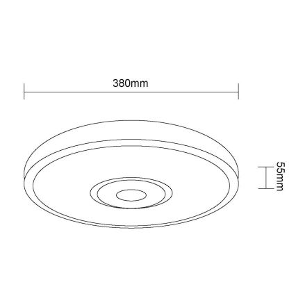 Globo - Lampa sufitowa LED/24W/230V 3000/4000/6000K śr. 38 cm biały/matowy chrom