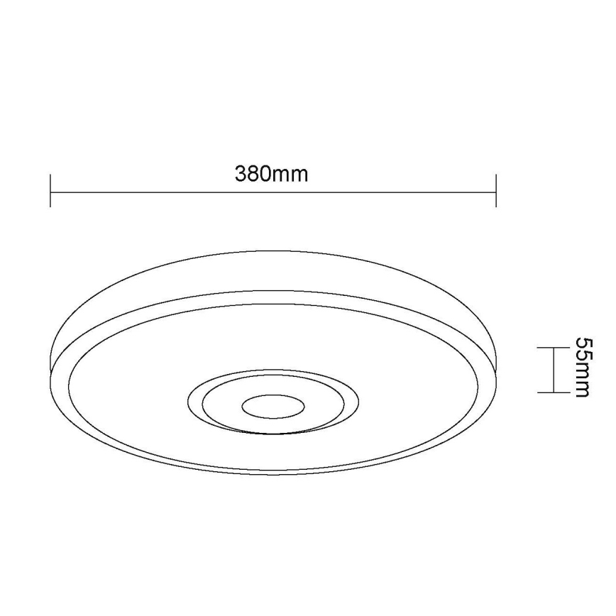 Globo - Lampa sufitowa LED/24W/230V 3000/4000/6000K śr. 38 cm biały/matowy chrom