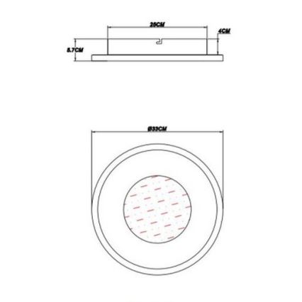 Globo - LED Plafon LED/24W/230V 2700/4500/6500K śr. 33 cm