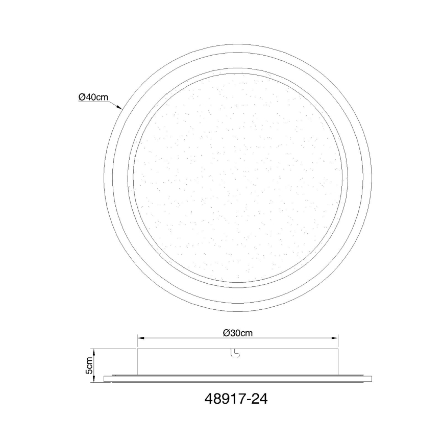 Globo - LED Plafon ściemnialny LED/24W/230V 2700-6000K + Pilot zdalnego sterowania