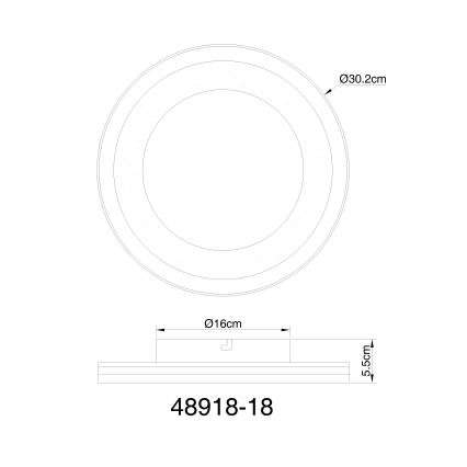 Globo - LED Plafon LED/18W/230V śr. 30,2 cm