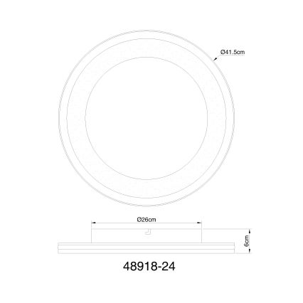 Globo - LED Plafon ściemnialny LED/24W/230V 2700-6000K + Pilot zdalnego sterowania