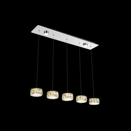 Globo - LED Żyrandol na lince LED/52W/230V 4000K chrom błyszczący/przezroczysty