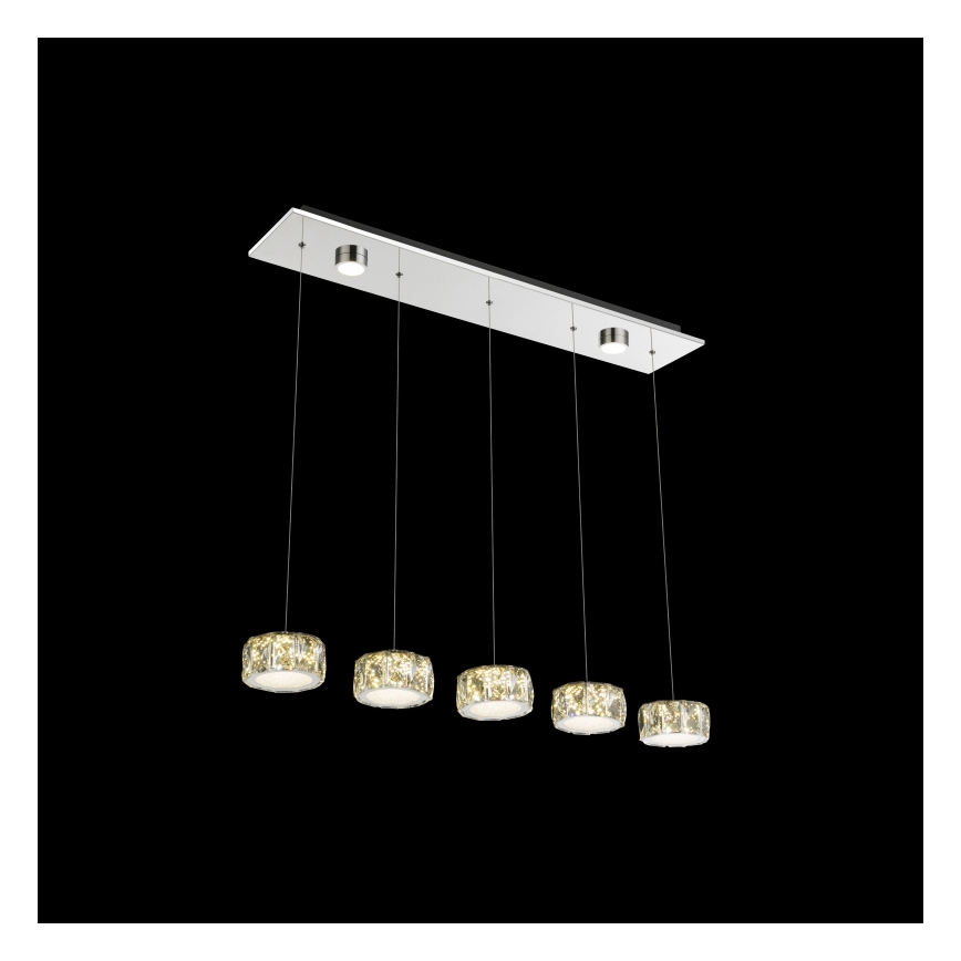 Globo - LED Żyrandol na lince LED/52W/230V 4000K chrom błyszczący/przezroczysty