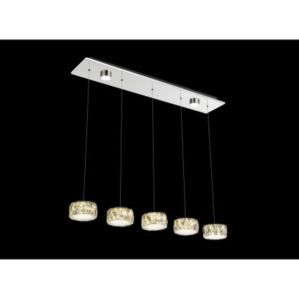 Globo - LED Żyrandol na lince LED/52W/230V 4000K chrom błyszczący/przezroczysty