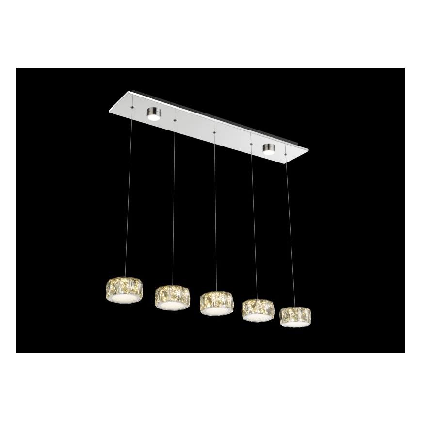 Globo - LED Żyrandol na lince LED/52W/230V 4000K chrom błyszczący/przezroczysty