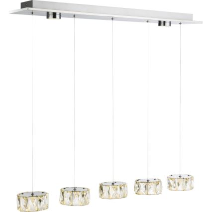 Globo - LED Żyrandol na lince LED/52W/230V 4000K chrom błyszczący/przezroczysty