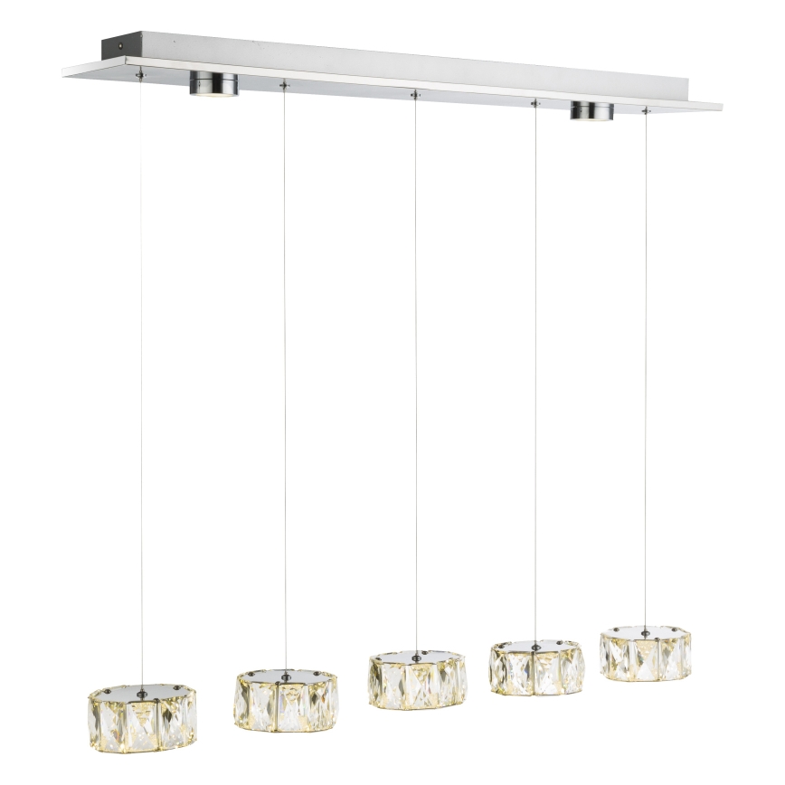 Globo - LED Żyrandol na lince LED/52W/230V 4000K chrom błyszczący/przezroczysty