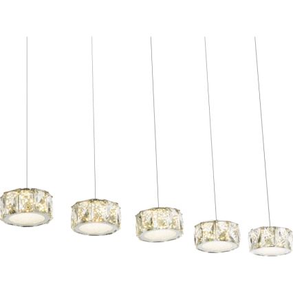 Globo - LED Żyrandol na lince LED/52W/230V 4000K chrom błyszczący/przezroczysty