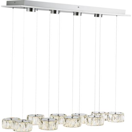 Globo - LED Żyrandol na lince LED/92W/230V 4000K chrom błyszczący/przezroczysty