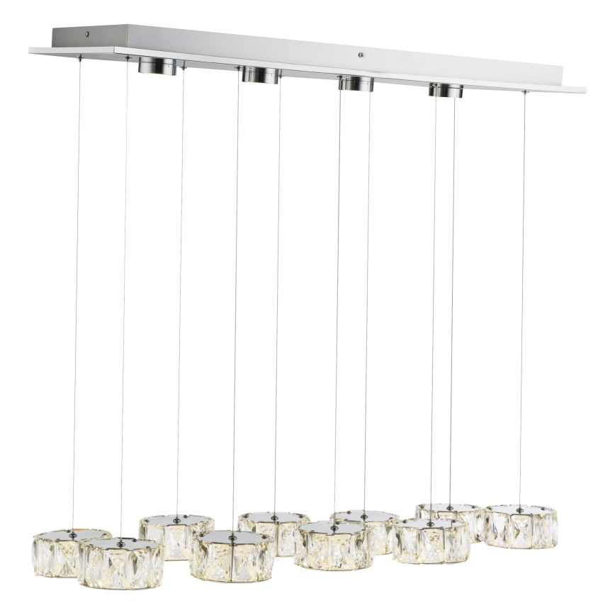 Globo - LED Żyrandol na lince LED/92W/230V 4000K chrom błyszczący/przezroczysty