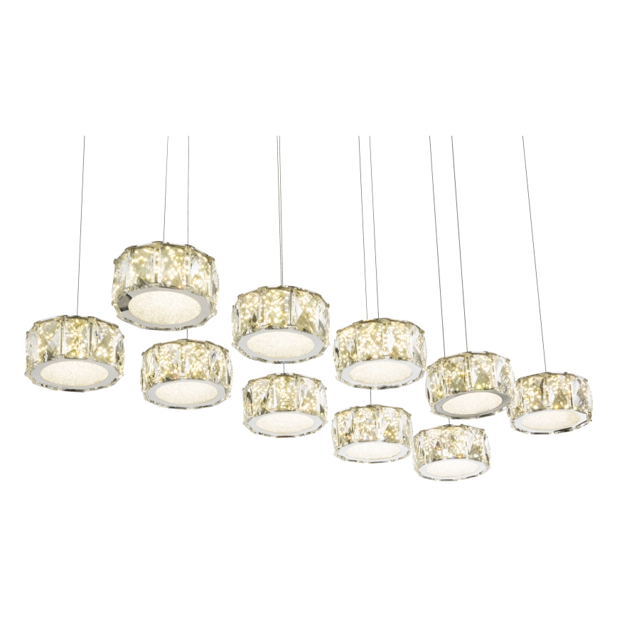Globo - LED Żyrandol na lince LED/92W/230V 4000K chrom błyszczący/przezroczysty