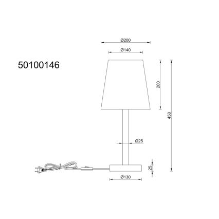 Globo - Lampa stołowa 1xE14/25W/230V