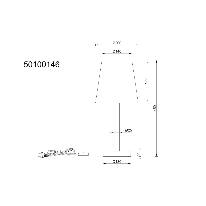 Globo - Lampa stołowa 1xE14/25W/230V