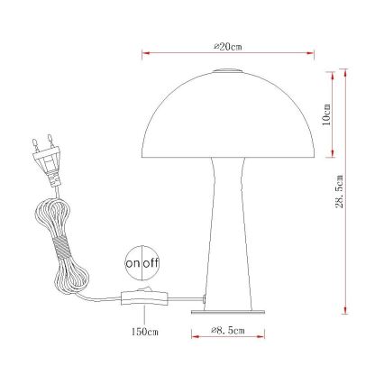 Globo - Lampa stołowa 1xE14/25W/230V biała