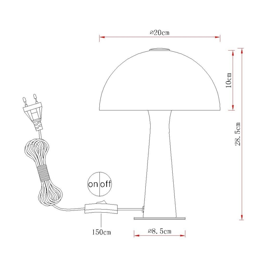 Globo - Lampa stołowa 1xE14/25W/230V biała