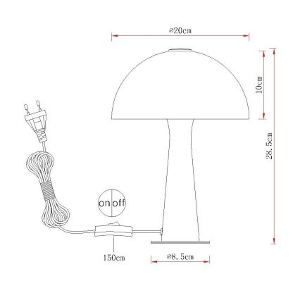 Globo - Lampa stołowa 1xE14/25W/230V czarna