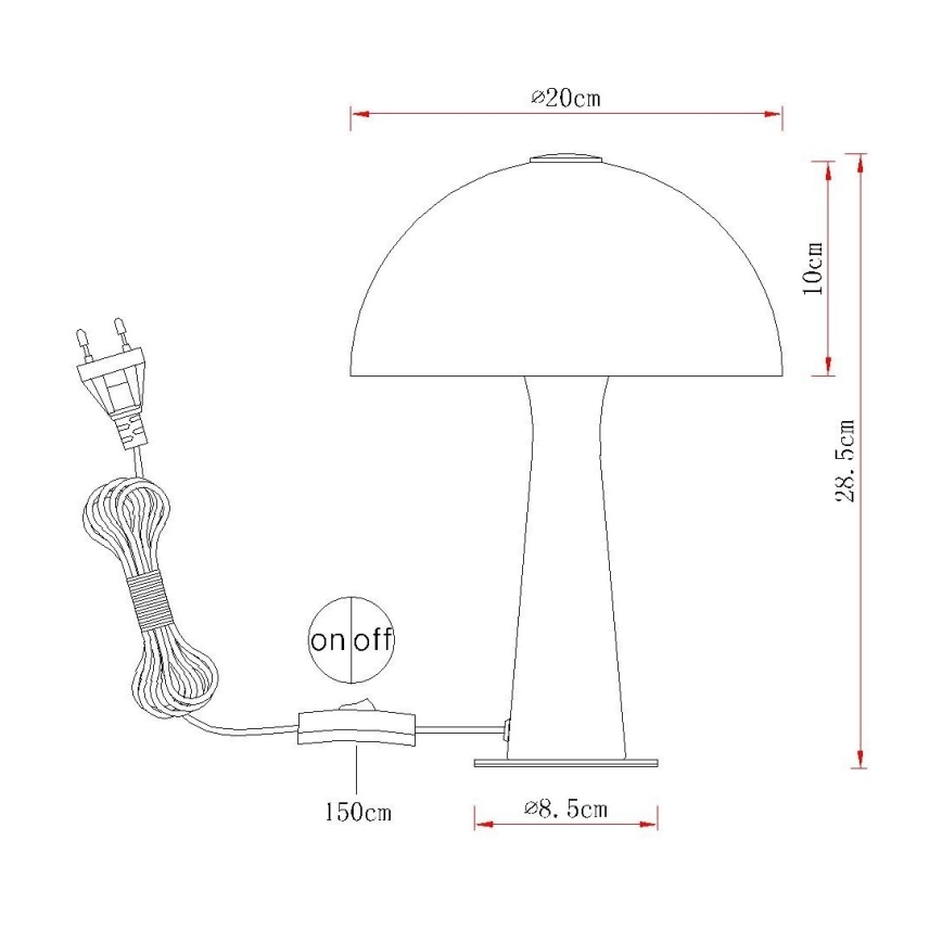 Globo - Lampa stołowa 1xE14/25W/230V czarna