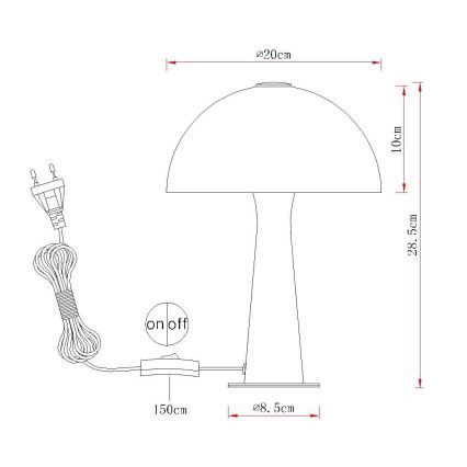 Globo - Lampa stołowa 1xE14/25W/230V beżowa