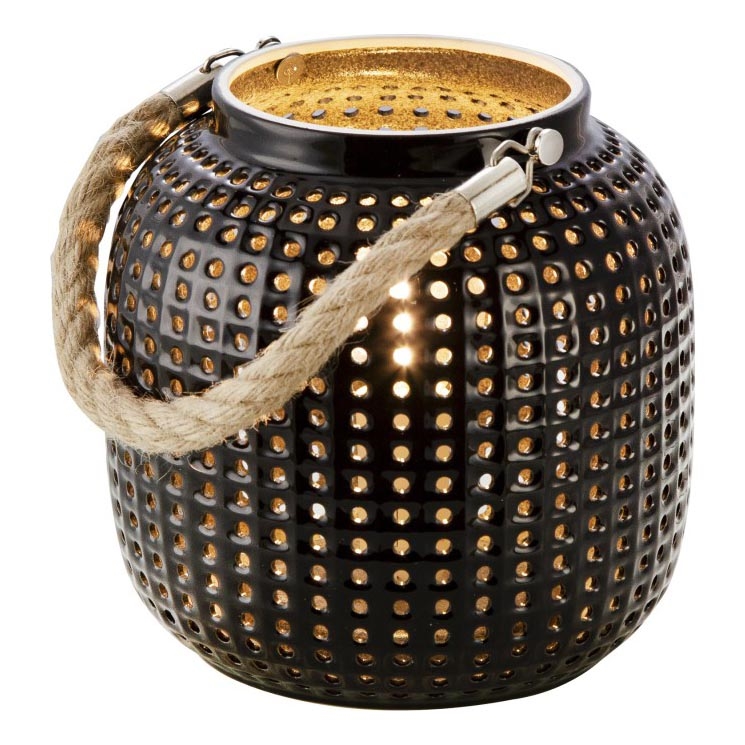 Globo 50770108 - Dekoracyjna lampka stołowa BOLA 1xE14/40W/230V czarna