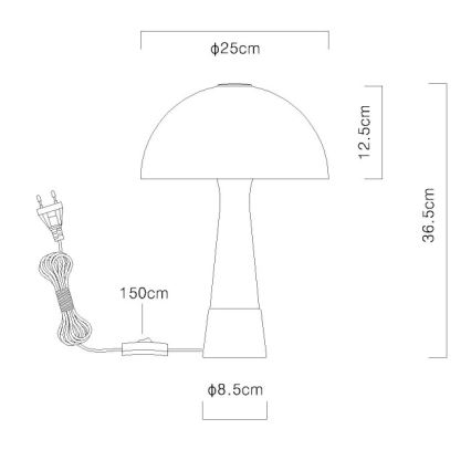 Globo - Lampa stołowa 1xE27ILLU/40W/230V zielona