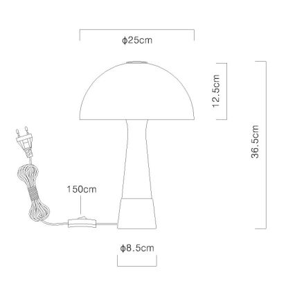Globo - Lampa stołowa 1xE27ILLU/40W/230V beżowa