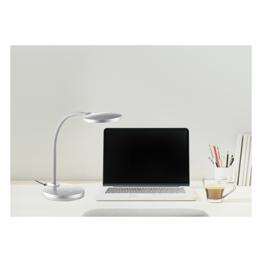 Globo - Regulowana jasność LED elastyczna dotykowa lampa stołowa LED/4,6W/230V srebrna