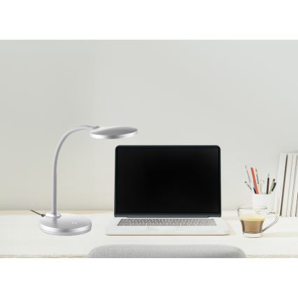Globo - LED Ściemnialna dotykowa lampa stołowa LED/4W/230V srebrny