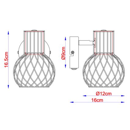 Globo - Kinkiet punktowy 1xE27/40W/230V