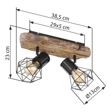 Globo - Lampa punktowa 2xE27/60W/230V