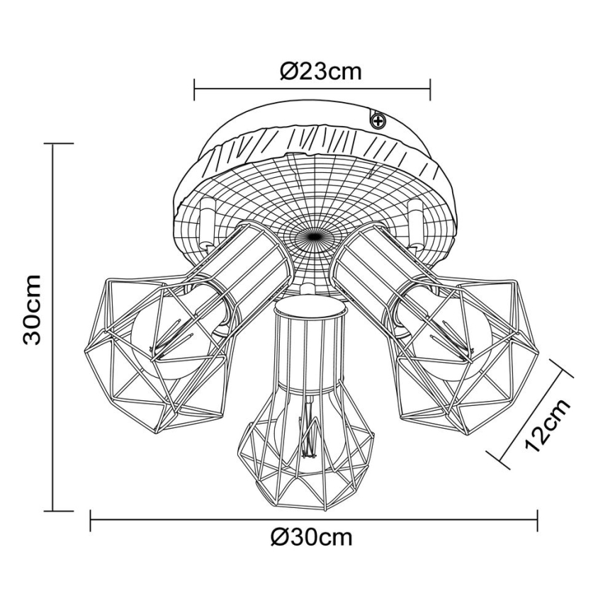 Globo - Lampa punktowa 3xE27/60W/230V