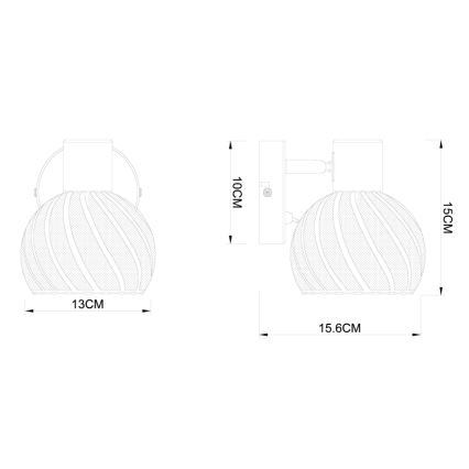 Globo - Kinkiet punktowy 1xE27/40W/230V