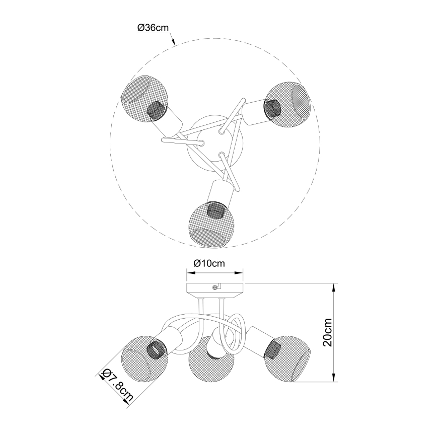 Globo - Żyrandol natynkowy 3xE14/40W/230V