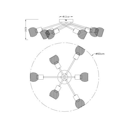 Globo - Żyrandol wiszący 6xE14/40W/230V