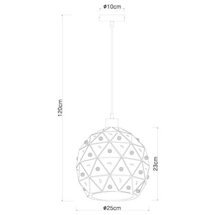 Globo 54029H - Żyrandol na lince JODIE 1xE27/60W/230V śr. 25 cm
