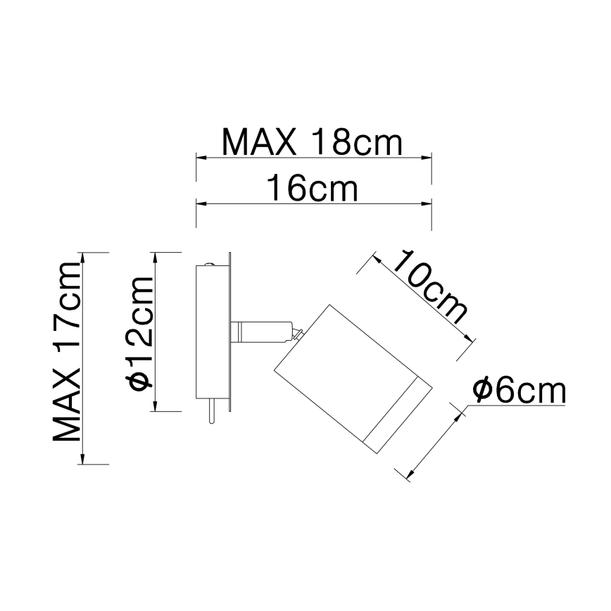 Globo - Kinkiet punktowy 1xE27/60W/230V