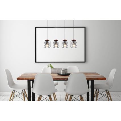 Globo - Żyrandol na linkach 4xE27/40W/230V