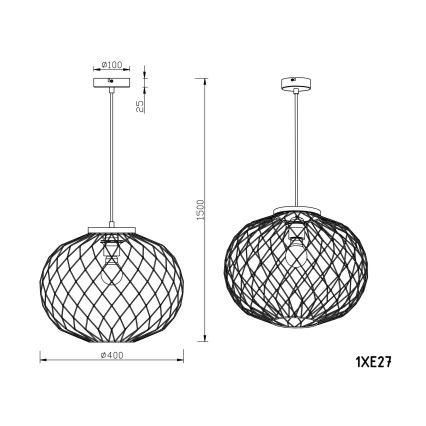 Globo - Żyrandol na lince 1xE27/60W/230V