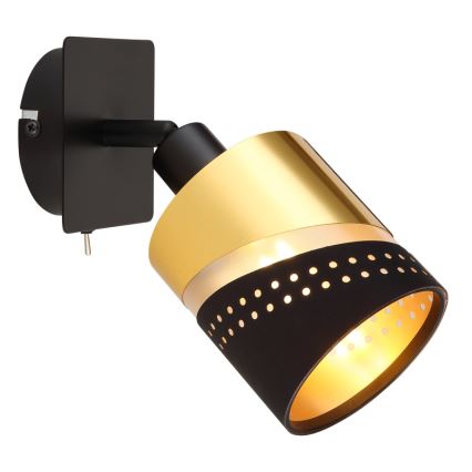 Globo 54046-1 - Kinkiet punktowy OR 1xE14/25W/230V czarny/złoty