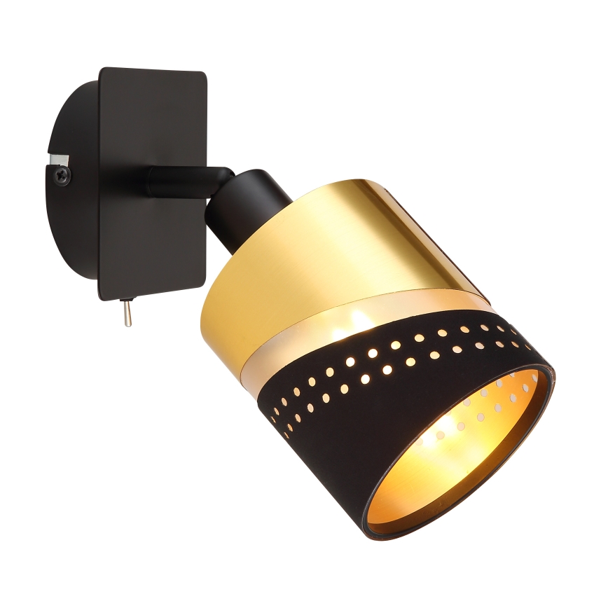 Globo 54046-1 - Kinkiet punktowy OR 1xE14/25W/230V czarny/złoty