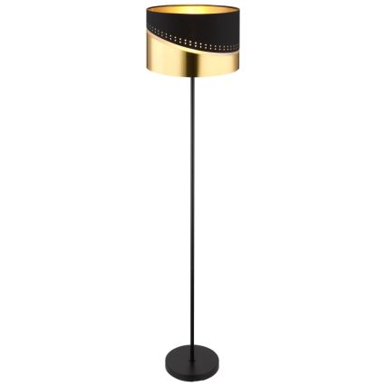 Globo - Lampa podłogowa 1xE27/60W/230V śr. 35 cm czarna/złota