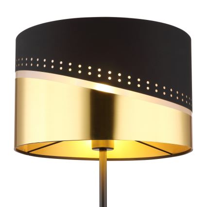 Globo - Lampa podłogowa 1xE27/60W/230V śr. 35 cm czarna/złota