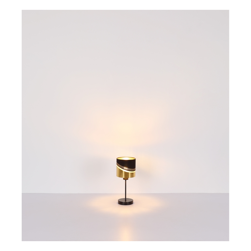 Globo 54046T - Lampa stołowa OR 1xE27/40W/230V śr. 16 cm czarna/złota