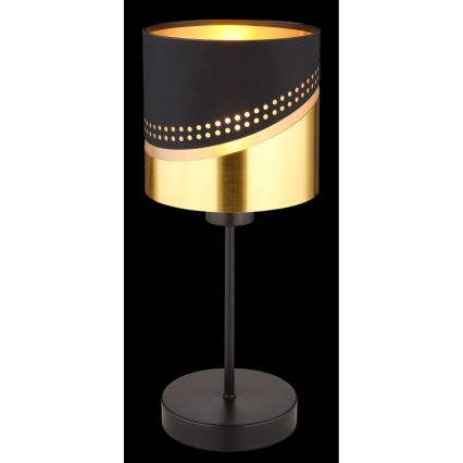 Globo 54046T - Lampa stołowa OR 1xE27/40W/230V śr. 16 cm czarna/złota