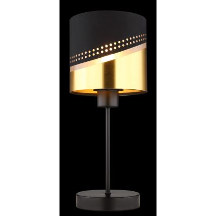 Globo 54046T - Lampa stołowa OR 1xE27/40W/230V śr. 16 cm czarna/złota